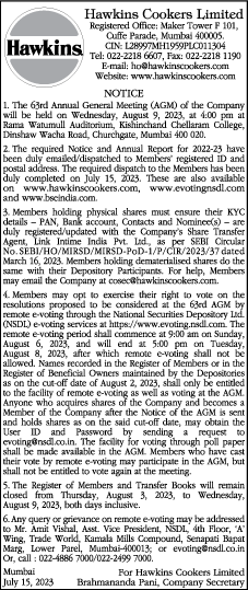 Notice Of AGM